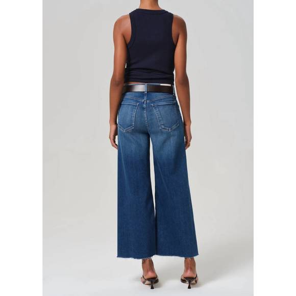 NEW CITIZENS OF HUMANITY lyra wide leg crop jean in ambry - Picture 3 of 5